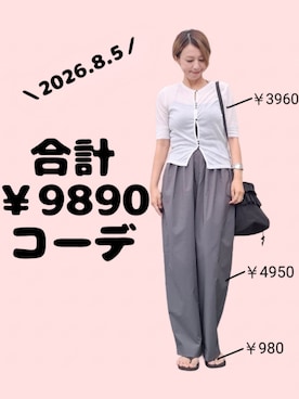 「for/c（フォーシー）のアイテム（パンツ）」を使った、ちょしさん（レディース・160cm）の夏コーディネート