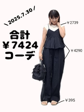 「アイテム（サンダル）」を使った、ちょしさん（レディース・160cm）の夏コーディネート