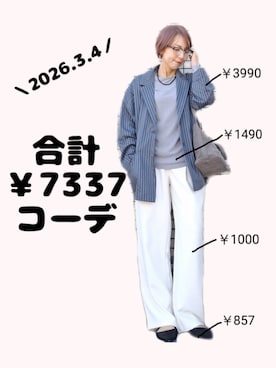 「KOBE LETTUCE（コウベレタス）のアイテム」を使った、ちょしさん（レディース・160cm）の春コーディネート