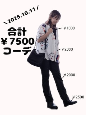 「アニエスベー」｜ちょしさん（レディース・160cm）の秋コーディネート