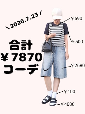 「DAISO（DAISO）のアイテム」を使った、ちょしさん（レディース・160cm）の夏コーディネート