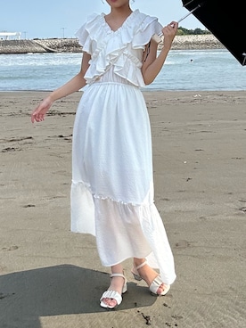 「INGNI（イング）のアイテム」を使った、momoさん（レディース・158cm）の夏コーディネート