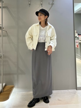 「Rouge vif（ルージュヴィフ）のアイテム（ブルゾン）」を使った、たねこさん（レディース・158cm）の春コーディネート