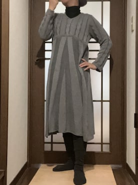 「アイテム（ワンピース/ドレス）」を使った、きゃさりん417teaさん（レディース・159cm・30代）の秋コーディネート