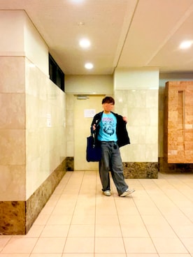 「アイテム（エコバッグ/サブバッグ）」を使った、NOSUKEさん（メンズ・173cm）の春コーディネート