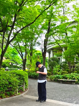 「U.S. POLO ASSN.（ユーエスポロアッスン）のアイテム」を使った、NOSUKEさん（メンズ・173cm）の夏コーディネート