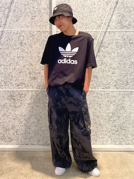 「adidas（アディダス）のアイテム（帽子）」を使った、FTさん（メンズ・176cm）の夏コーディネート