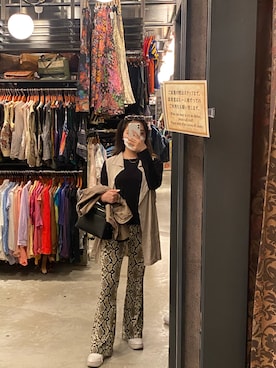 「EGOIST（エゴイスト）のアイテム（パンツ）」を使った、159chanさん（レディース・159cm）の春コーディネート