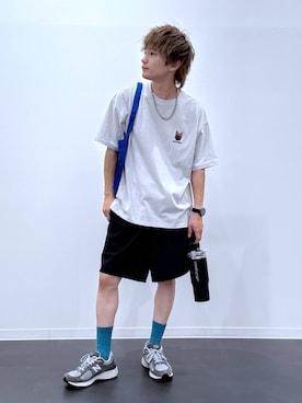 「アイテム（食器/キッチン）」を使った、おばてぃーさん（メンズ・169cm）の夏コーディネート