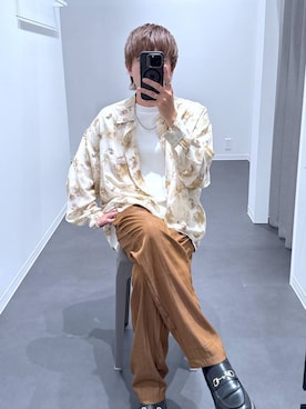 「アイテム（ローファー）」を使った、おばてぃーさん（メンズ・169cm・20代）の夏コーディネート
