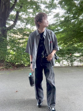 「アイテム（食器/キッチン）」を使った、おばてぃーさん（メンズ・169cm）の夏コーディネート