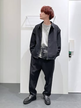 「アイテム（ブルゾン）」を使った、おばてぃーさん（メンズ・169cm・20代）の冬コーディネート