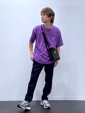 「LAKOLE（ラコレ）のアイテム（パンツ）」を使った、おばてぃーさん（メンズ・169cm）の夏コーディネート
