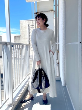 「巾着バッグ」｜「アイテム（スリッポン）」を使った、udcemiさん（レディース・163cm）の夏コーディネート