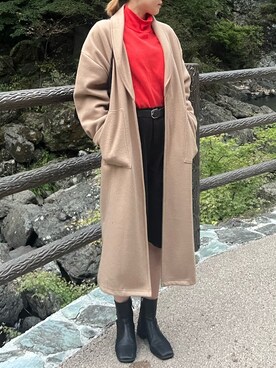 「UNE MANSION（ユヌマンション）のアイテム（シューズ）」を使った、yuuさん（レディース・169cm）の秋コーディネート