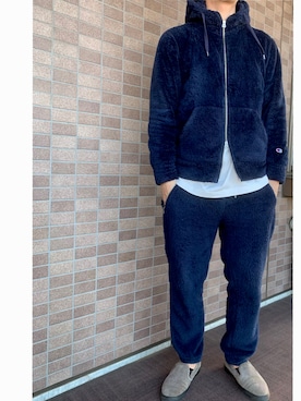 「NANO universe（ナノユニバース）のアイテム（スリッポン）」を使った、renさん（メンズ・181cm）の冬コーディネート