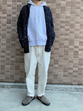 「NANO universe（ナノユニバース）のアイテム（スリッポン）」を使った、renさん（メンズ・181cm）の春コーディネート