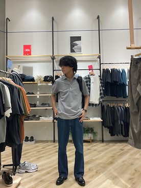 「アイテム（ビジネスバッグ）」を使った、Yuichiroさん（メンズ・171cm）の夏コーディネート