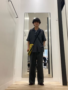 「URBAN RESEARCH（アーバンリサーチ）の『別注』Wrangler×URBAN RESEARCH　WRANCHER（その他パンツ、グレー系）」を使った、Yuichiroさん（メンズ・171cm）の春コーディネート