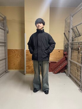 「URBAN RESEARCH DOORS（アーバンリサーチドアーズ）のURD 裏ボアナイロンブルゾン（ブルゾン）」を使った、たけむら ゆういちろうさん（メンズ・171cm）の冬コーディネート