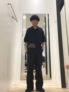 「URBAN RESEARCH（アーバンリサーチ）のCOOL DOTS SHORT-SLEEVE SHIRTS（シャツ/ブラウス、ブルー系）」を使った、Yuichiroさん（メンズ・171cm）の春コーディネート