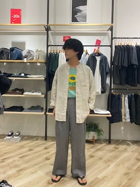 「FORK&SPOON（フォークアンドスプーン）のアイテム」を使った、Yuichiroさん（メンズ・171cm）の夏コーディネート