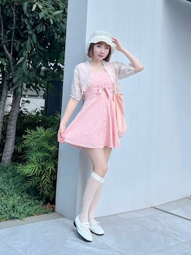 「アイテム（レッグウェア）」を使った、ZLY0924🍒さん（レディース・165cm）の夏コーディネート