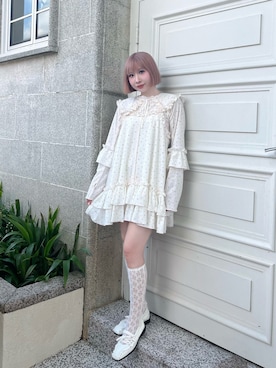 「アイテム（付け襟）」を使った、ZLY0924🍒さん（レディース・165cm）の秋コーディネート
