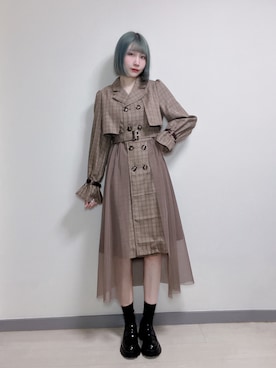 「TITTY&CO.（ティティーアンドコー）のアイテム（ジャケット/アウター）」を使った、ZLY0924🍒さん（レディース・165cm）の秋コーディネート
