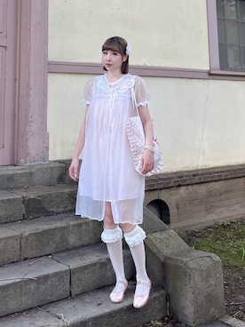 「アイテム（バレエシューズ）」を使った、ZLY0924🍒さん（レディース・165cm）の夏コーディネート