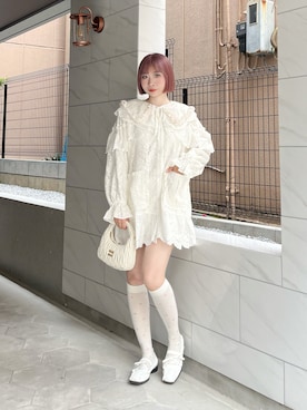 「アイテム（付け襟）」を使った、ZLY0924🍒さん（レディース・165cm）の秋コーディネート