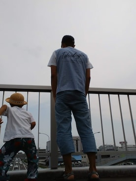 よく食べ寝て音楽聴き旅ほぼデニムさん（メンズ・180cm）の夏コーディネート