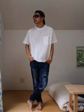 シンプルデニムおじさん👖さん(メンズ・180cm)の秋コーディネート