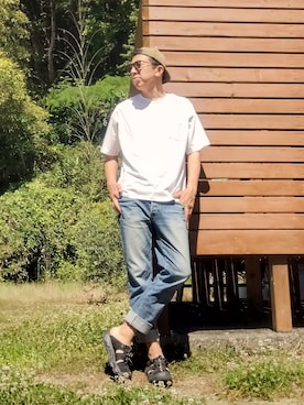 シンプルデニムおじさん👖さん（メンズ・180cm）の春コーディネート