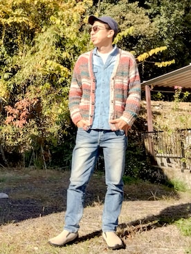 「アイテム（パンツ）」を使った、よく食べてよく寝て音楽聴いて時々旅行さん（メンズ・180cm）の秋コーディネート