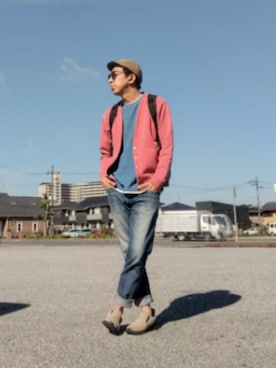 シンプルデニムおじさん👖さん（メンズ・180cm）の春コーディネート