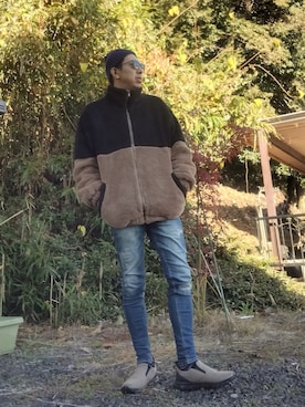 「アイテム（ブルゾン）」を使った、よく食べてよく寝て音楽聴いて時々旅行さん（メンズ・180cm）の秋コーディネート