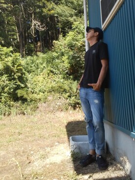 よく食べ寝て音楽聴き旅ほぼデニムさん(メンズ・180cm)の夏コーディネート