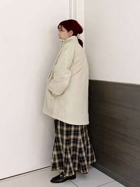 「ローリーズファーム(LOWRYS FARM)」｜「アイテム（ナイロンジャケット）」を使った、hitomiさん（レディース・155cm）の冬コーディネート