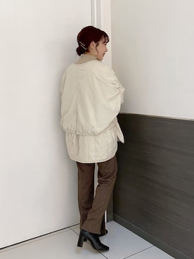 「LOWRYS FARM（ローリーズファーム）のストレッチヒールブーツ　851418（ブーツ）」を使った、hitomiさん（レディース・155cm）の秋コーディネート