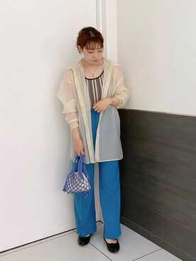 「LOWRYS FARM（ローリーズファーム）のカンドウフィットバレエ　260832（バレエシューズ）」を使った、hitomiさん（レディース・155cm）の春コーディネート