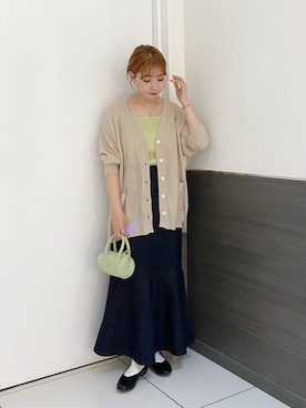「ピスタチオ」｜「アイテム（バレエシューズ）」を使った、hitomiさん（レディース・155cm）の春コーディネート