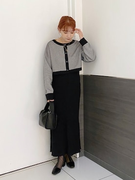 Cページ LOWRYS FARM（ローリーズファーム）の「ニットレイヤードカーディガン