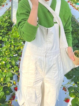 「Ungrid（アングリッド）のアイテム（サロペット/オーバーオール）」を使った、hikkkkkkkkkaruさん（レディース・160cm）の冬コーディネート