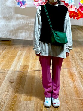 「Ungrid（アングリッド）のアイテム（スラックス）」を使った、hikkkkkkkkkaruさん（レディース・160cm）の冬コーディネート
