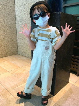「AMERICAN HOLIC（アメリカンホリック）のアイテム（オールインワン・サロペット）」を使った、ジュンさん（キッズ・110cm）の夏コーディネート