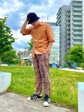 「JOURNAL STANDARD（ジャーナルスタンダード）のアイテム（セットアップ）」を使った、こがちゃんさん（メンズ・175cm）の夏コーディネート