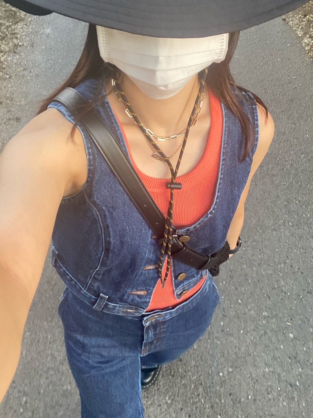 YUUNAさんの「NYLON BUCKET HAT ナイロン バケットハット（SLY）」を使ったコーディネートの1枚目の写真