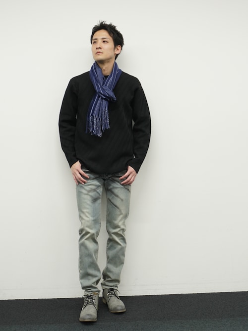 WEB限定】バイアスダブルフェイス クルーネックニット（ニット