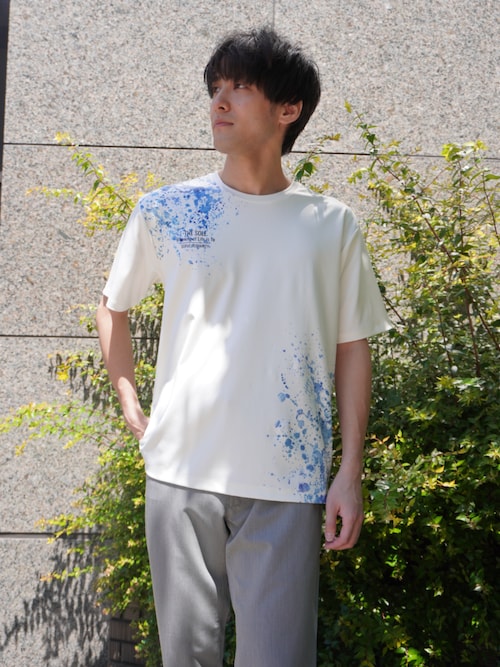 スプラッタープリント半袖Tシャツ（Tシャツ/カットソー
